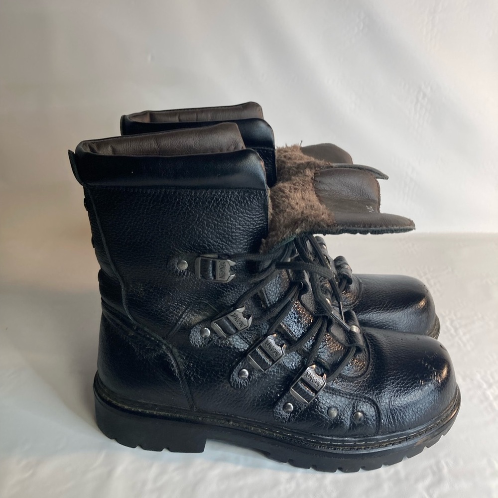 Jinpin black buckle goth boots 40